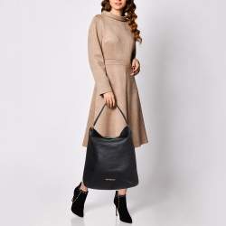 Pre Owned Burberry Black Leather Cale Hobo