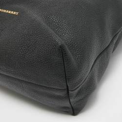 Pre Owned Burberry Black Leather Cale Hobo