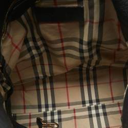 Pre Owned Burberry Black Leather Cale Hobo