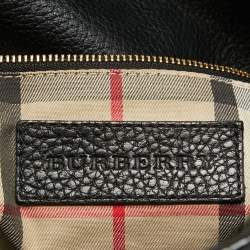 Pre Owned Burberry Black Leather Cale Hobo