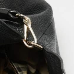 Pre Owned Burberry Black Leather Cale Hobo