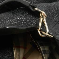 Pre Owned Burberry Black Leather Cale Hobo