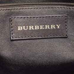 Burberry Beige/Dark Brown House Check Coated Canvas and Leather Orchard Bag