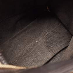 Pre Owned Burberry Choco Brown/Beige Haymarket Check Coated Canvas and Leather Minford Satchel