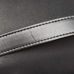 Pre Owned Burberry Black Leather Medium TB Shoulder Bag