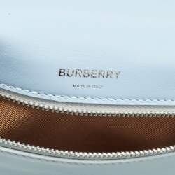 Burberry Pale Blue Soft Leather Small Olympia Shoulder Bag