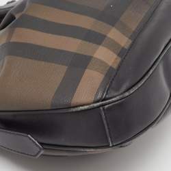 Burberry Smoked Check PVC and Leather Small Brooklyn Hobo