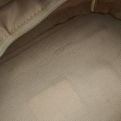 Pre Owned Burberry Blue/White House Check PVC and Leather Dome Satchel