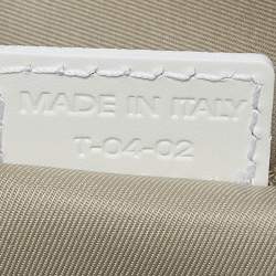 Pre Owned Burberry Blue/White House Check PVC and Leather Dome Satchel