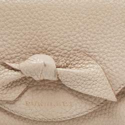 Burberry Beige Leather Bow Continental Wallet