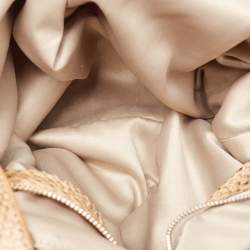 Pre Owned Burberry Beige Python Buckle Hobo