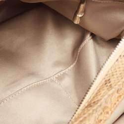 Pre Owned Burberry Beige Python Buckle Hobo