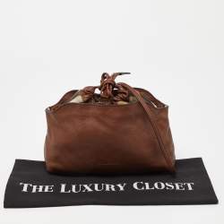 مملوكة مسبقًا حقيبة كروس بربري ليتل كراش كانفاس وجلد بني/بيجإحتكاكات