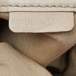 Pre Owned Burberry Beige House Check Canvas and Leather Large Parsons Bag