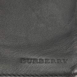 Burberry Black Check Coated Canvas Bifold Long Wallet