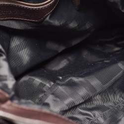 Pre Owned Burberry Dark Brown Leather Lambeth Hobo