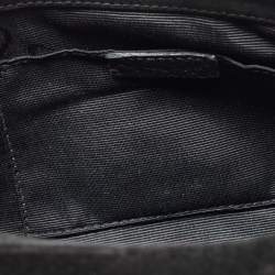 Pre Owned Burberry Black Grain Leather Heritage Crossbody Bag