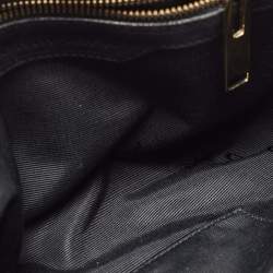 Pre Owned Burberry Black Grain Leather Heritage Crossbody Bag