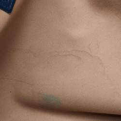 Pre Owned Burberry Beige/Blue Nova Check PVC and Patent Leather Shopper Tote