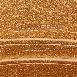 Burberry Gold Leather Small Olympia Shoulder Bag