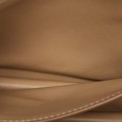 Pre Owned Burberry Beige Grain Leather Medium TB Shoulder Bag