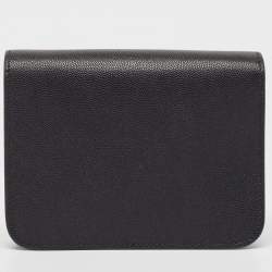 Pre Owned حقيبة كتف بربري ميني TB جلد أسود