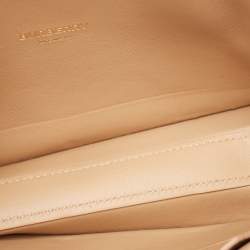 Burberry Beige Satin Studded Olympia Clutch