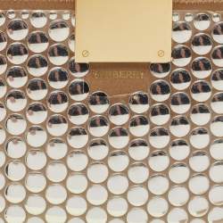Burberry Beige Satin Studded Olympia Clutch