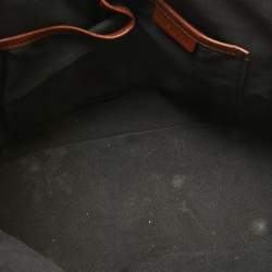 Pre Owned حقيبة بربري بولينغ أورشيد جلد وكانفاس كاروهات هاوس أسود / بيج