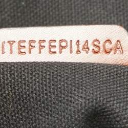 Pre Owned حقيبة بربري بولينغ أورشيد جلد وكانفاس كاروهات هاوس أسود / بيج