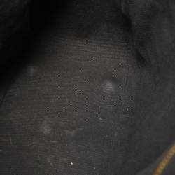 Pre Owned حقيبة بربري بولينغ أورشيد جلد وكانفاس كاروهات هاوس أسود / بيج