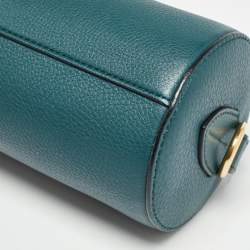 Pre Owned Burberry Green Leather Barrel Bag
