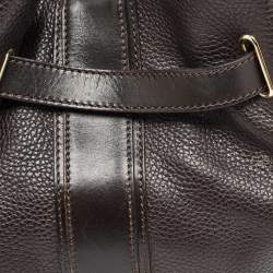 Burberry Dark Brown Leather Willenmore Hobo