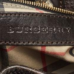 Burberry Dark Brown Leather Willenmore Hobo