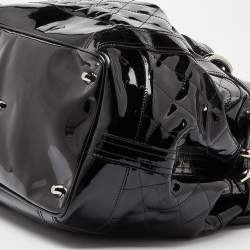 Pre Owned Burberry Black Quilted Patent Leather Large Beaton Tote