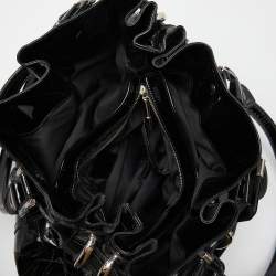 Pre Owned Burberry Black Quilted Patent Leather Large Beaton Tote