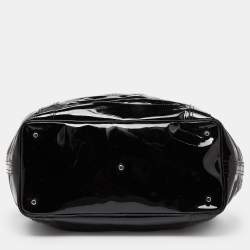 Pre Owned Burberry Black Quilted Patent Leather Large Beaton Tote