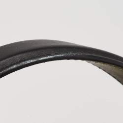 Pre Owned Burberry Black/Beige House Check Canvas and Leather Ashby Hobo