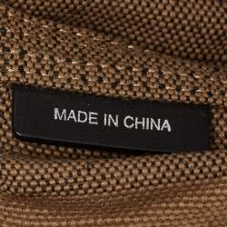 Pre Owned Burberry Black/Beige House Check Canvas and Leather Ashby Hobo