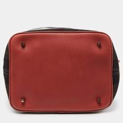 Pre Owned Burberry Multicolor Exploded Check Canvas and Leather Ashby Tassel Bag