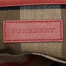 Pre Owned Burberry Multicolor Exploded Check Canvas and Leather Ashby Tassel Bag