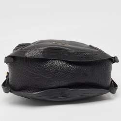 Pre Owned Burberry Black Grain Leather Hobo