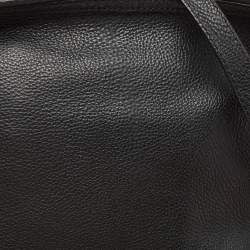 Pre Owned Burberry Black Grain Leather Hobo