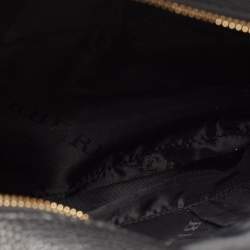 Pre Owned Burberry Black Grain Leather Hobo
