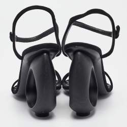 Burberry Black Suede Ankle Strap Sandals Size 39
