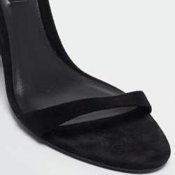 Burberry Black Suede Ankle Strap Sandals Size 39