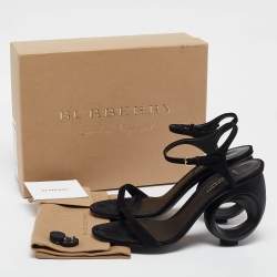 Burberry Black Suede Ankle Strap Sandals Size 39