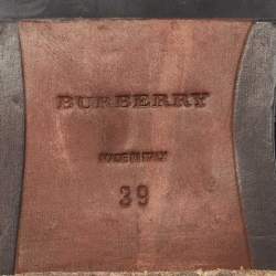 Burberry Black Navy Blue Leather and Suede Brogues Oxford Size 39