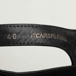 مملوكة مسبق ًا Burberry Black Leather Wedge Sandals Size 40