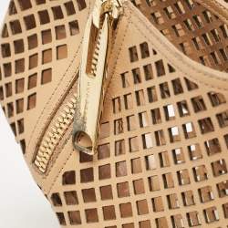 مملوكة مسبقًا Burberry Beige  Cut Out Leather Open Toe Booties Size 39